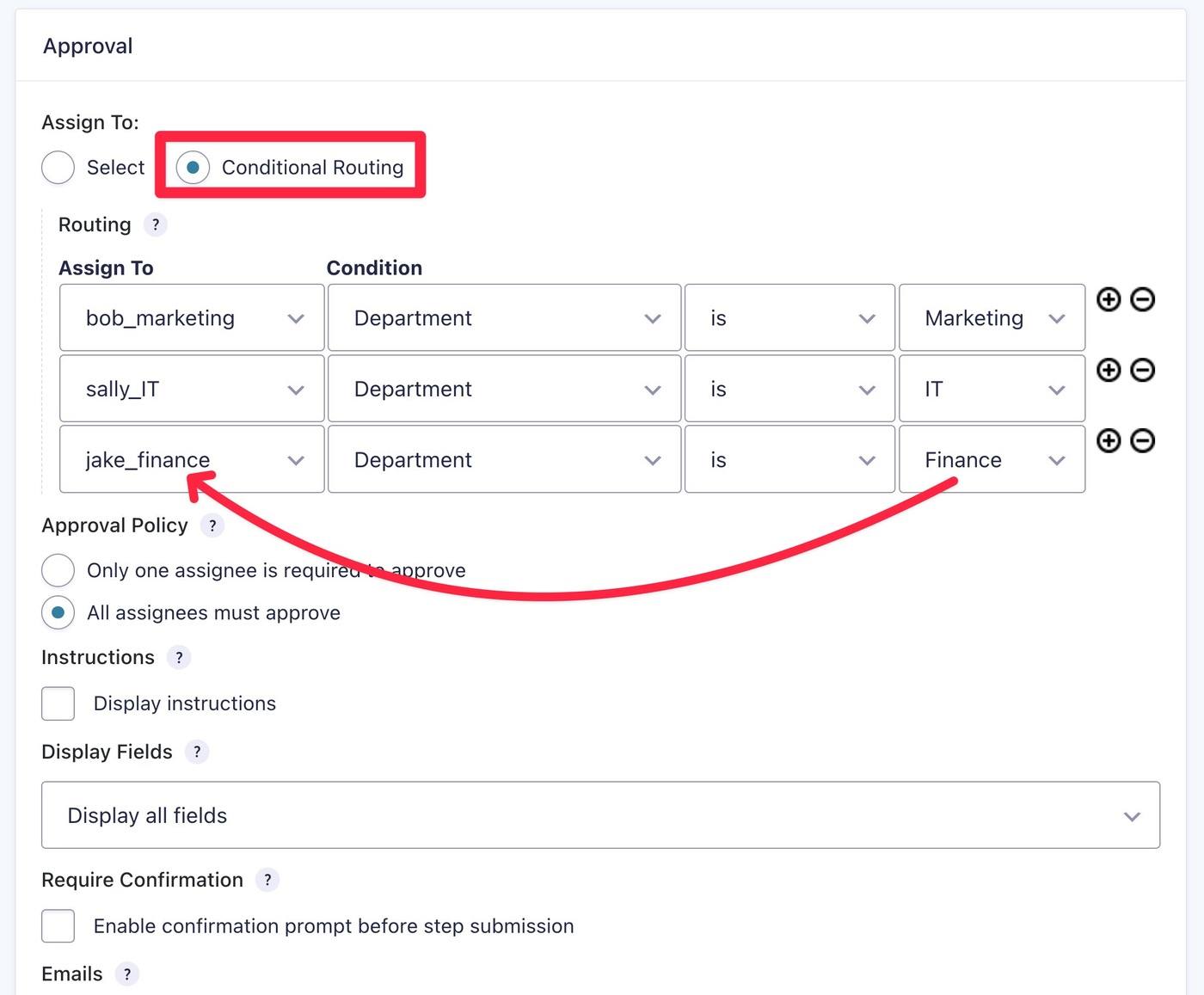 Assign to manager