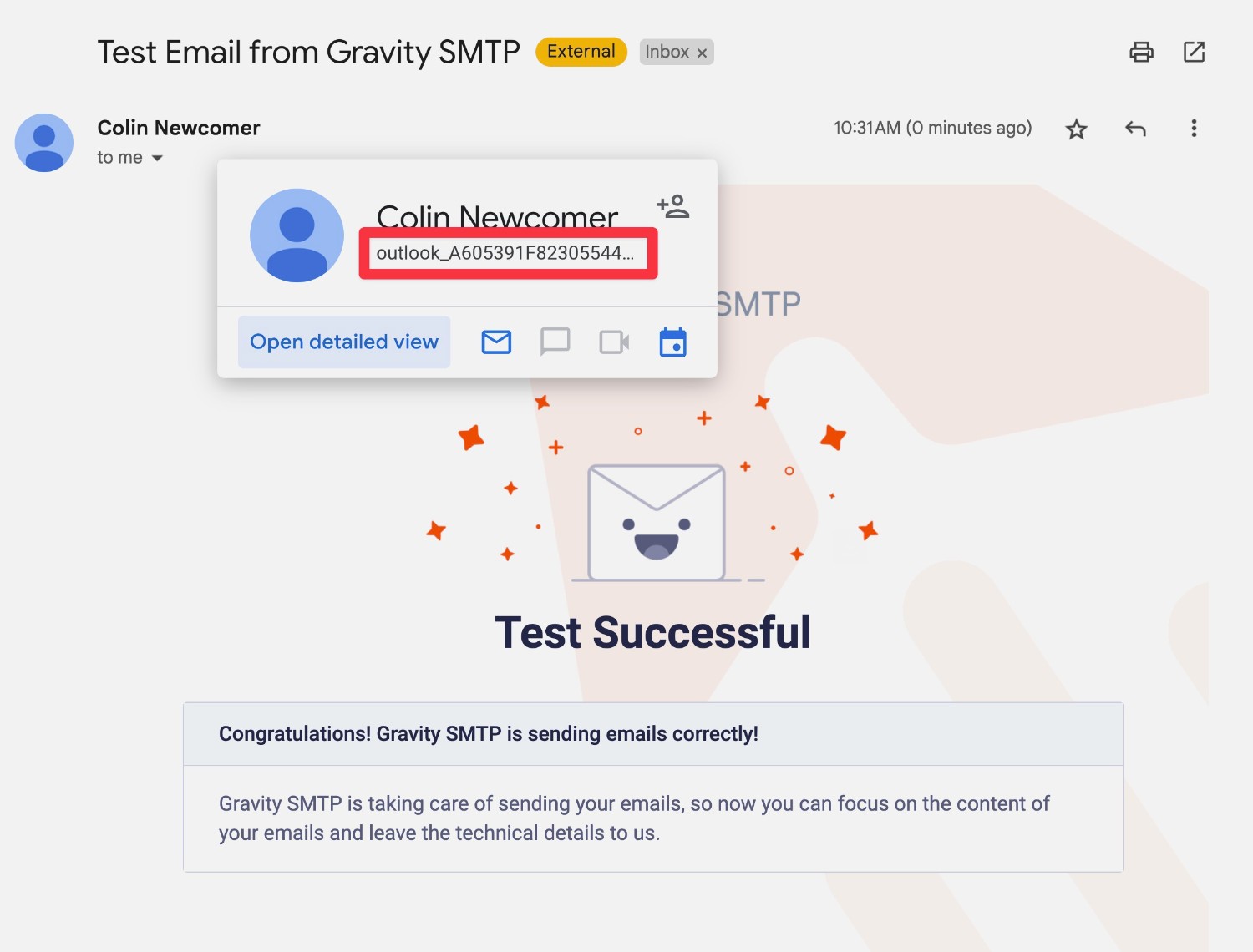 Test email from Microsoft 365